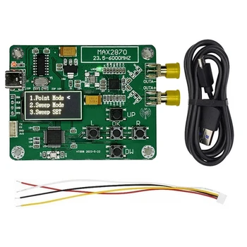 HT008 Източник на сигнал MAX2870 STM32 Генератор на сигнали 23,5-6000 Mhz Източник на сигнал Подкрепя Точка/ Режим за Лесна инсталация