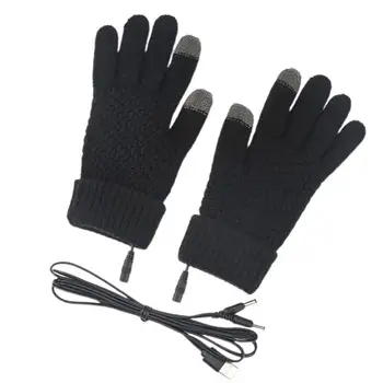 Ръкавици с электроподогревом, електрически ръкавици, прикасающиеся на екрана, с вграден нагревателен лист, надеждни ръкавици за электровелосипеда, заряжающиеся от USB.