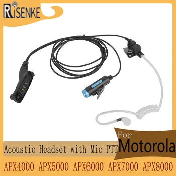 RISENKE-XPR7550E Слушалка на Motorola, APX4000, APX5000, APX6000, APX7000, APX8000, Радионаушник с микрофон за ПР