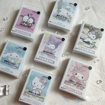6 Стилни Картички Kawaii Аниме Sanrio Lomo Колекция На My Melody Hello Kitty Cinnamoroll Kuromi Визитка Скъпа Поздравителна Картичка Подарък