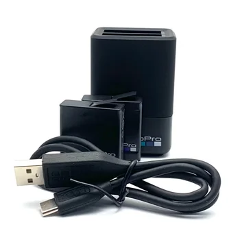 Оригинално двойно перезаряжаемое зарядно, оригинална батерия, кабел за зареждане, кабел за GoPro Hero 7 6 5 Black Camera Rplacement