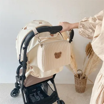 Чанта за бебешки пелени, дългогодишна Оксфорд чанта с принтом на рамото, чанта за памперси за бременни, чанти за мама