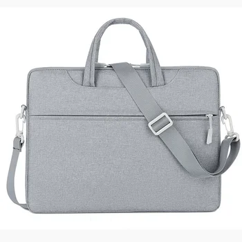Лека и тънка бизнес чанта за лаптоп с фланела подплата, чанта за лаптоп за през рамо за мъже и жени, изложбена чанта