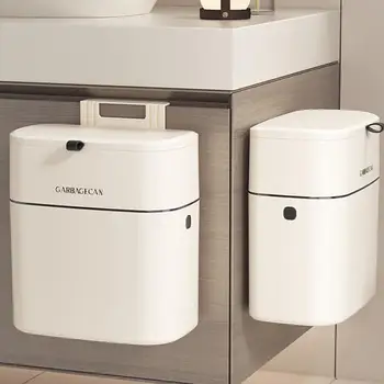 Кухненска кофа за боклук с херметически капак, кухненски тоалетна, кошче за боклук, Хигиенни стенни кофи за боклук за кухненско тоалетна с дрешник
