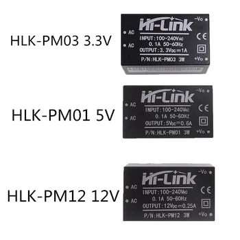 HLK-PM01 03 05 12 15 24 09 Чисто нов оригинален HI-Link AC-DC изолиран стъпка надолу модул за захранване 220v to3.3/5/12V умен дом