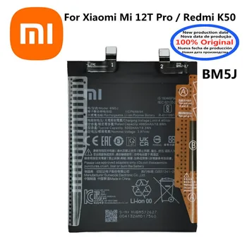 100% Нова Оригинална Батерия BM5J 5000 ма За Xiaomi Mi 12T Pro/Redmi K50 Оригинални Батерии За Мобилни Телефони