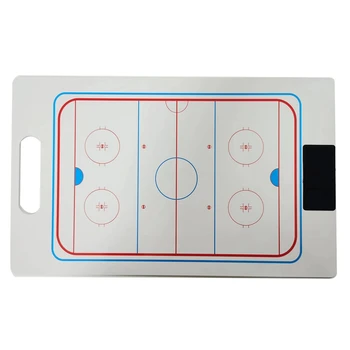 Таблетка за тренировка хокей шайби от PVC в бял цвят, Портативна дъска за хокей стратегия, Оборудване треньор