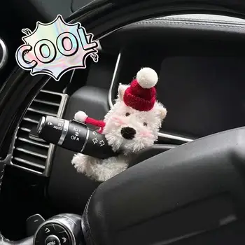 Кукли за украса на автомобила, плюшено кученце, допълнителните светлини, орнаменти за стъкло, Коледни подаръци, аксесоари за интериор на автомобила
