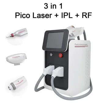 2024 Три В едно OPT Laser E-Light IPL Nd Yag Пикосекундная Машина Laser за Регенерацията на кожата, Премахване на татуировки на кръвоносните съдове