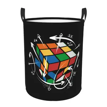 Rubix Кубче Рубикса Математическата формула, Кошница за дрехи, Сгъваема Магически подарък Онази Кошница за дрехи за новородено Чанта за съхранение на играчките