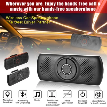 Безжичен комплект за кола Bluetooth, микрофон, Многоетапен козирка, Говорител за телефони, смартфони, автомобилни аксесоари