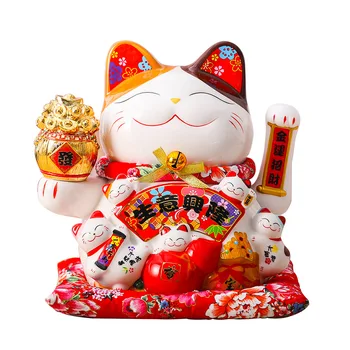 2022 Лъки Cat Decoration Piggy Bank Лъки Cat Radio Wave Treasure Gift Shop Китай Късмет, Украса за дома, Занаятчийски подарък
